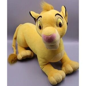 2002 Simba Lion King Plush 20" Disney Hasbro Jumbo Large Stuffed Animal NALA!‎
